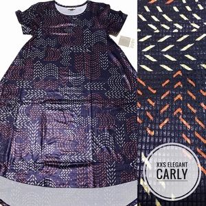 Xxs LuLaRoe elegant Carly dress! Metallic
